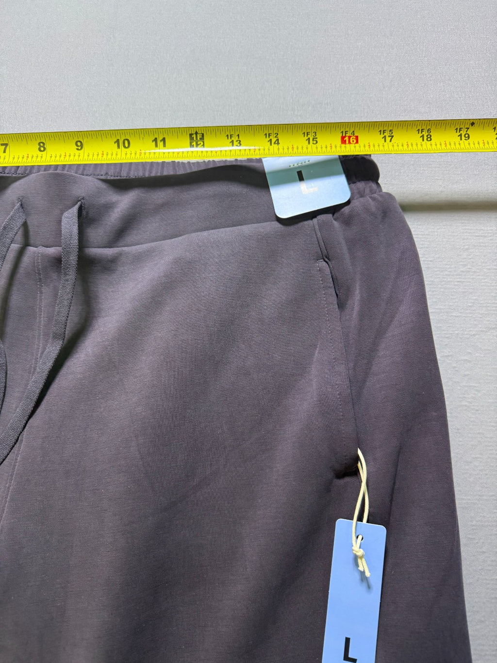 Member's Mark Soft Sand-Wash Wide Leg Pant Women's Large Gray Drawstring Casual