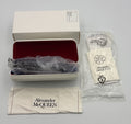 Alexander McQueen 76000236 Blue Rectangular Sunglasses Bold Logo Unisex Italy
