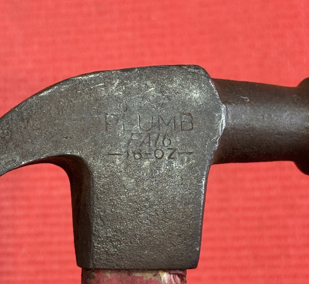 Vintage Plumb No FA16 Permabond Fiberglass Handle 16oz Claw Hammer Made In USA