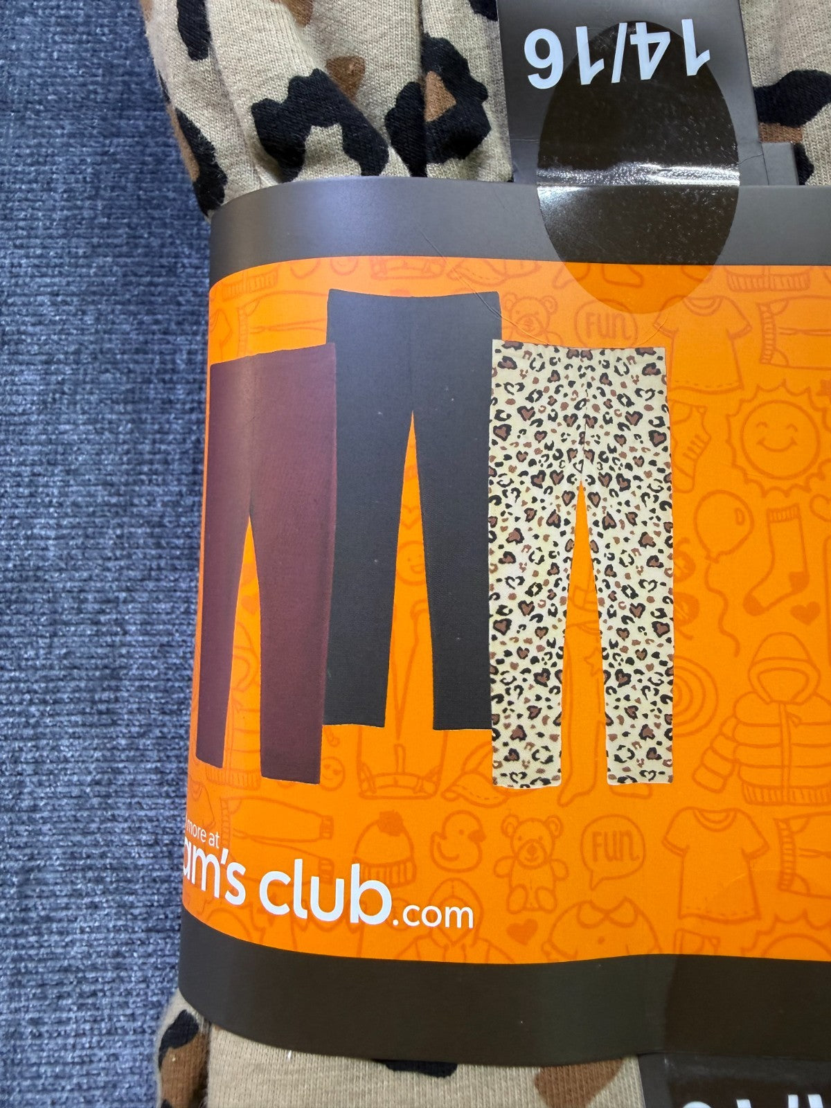 NWT Member's Mark My Favorite Leggings Girls 14/16 Multicolor Preppy - 3-Pack