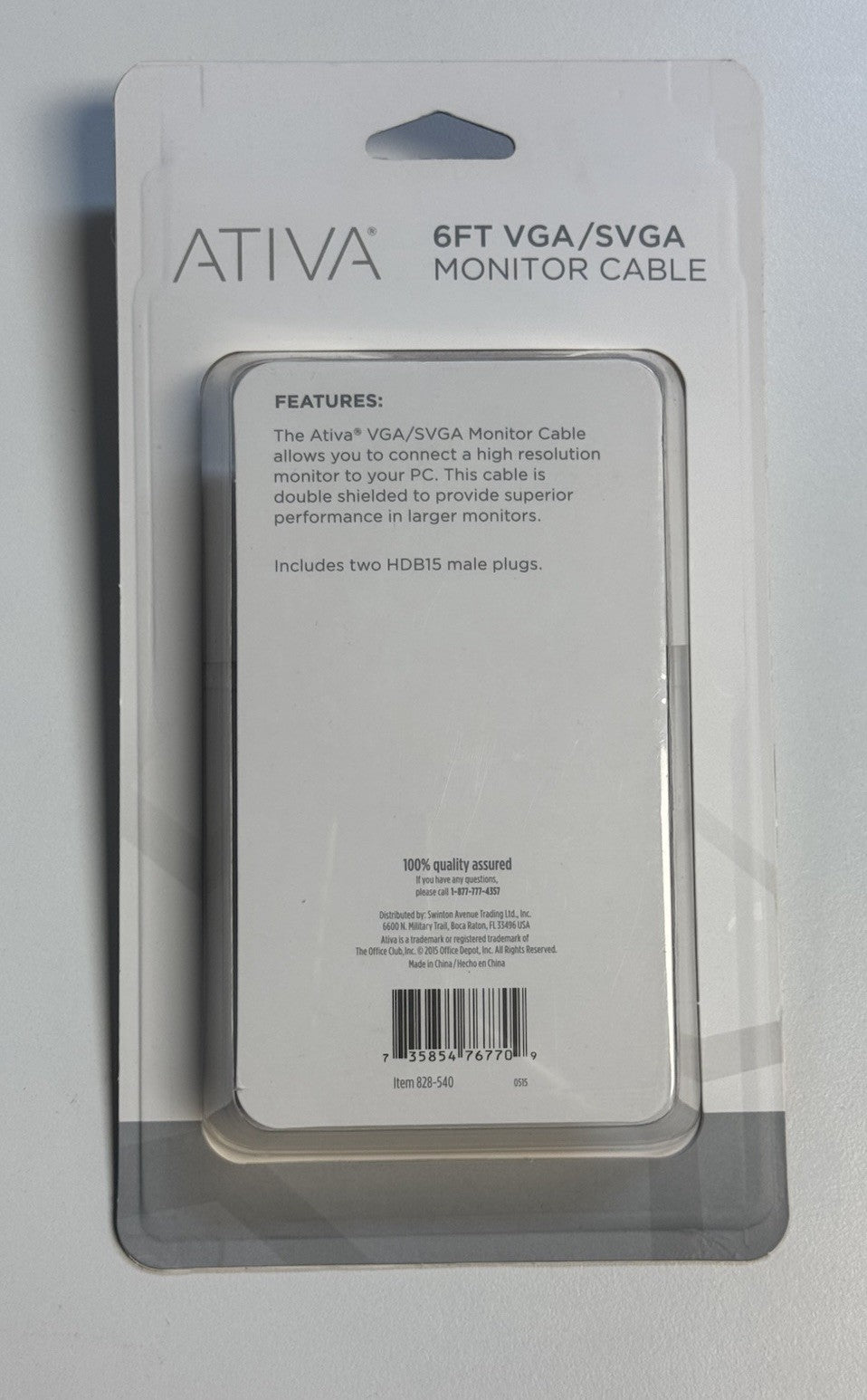 6FT VGA SVGA Monitor Cable Adapter Connects Monitor To PC Double Shielded SEALED