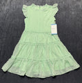 Rare Editions Chiffon Ruffled Sleeve Lined Skirt Dress Girls Small Mint Green