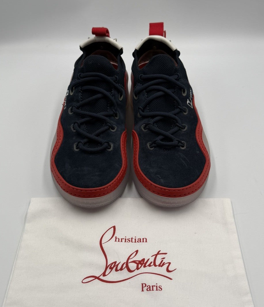 Christian Louboutin Arpoador Donna Suede Mesh Flat Sneakers Size 43 EU; 10 US