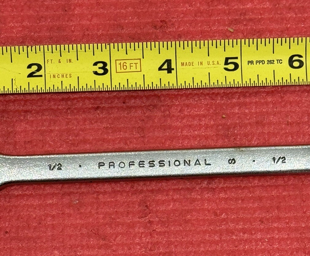 Vintage PROTO Professional Tools 1216, SAE 1/2" Combination Wrench 12PT USA