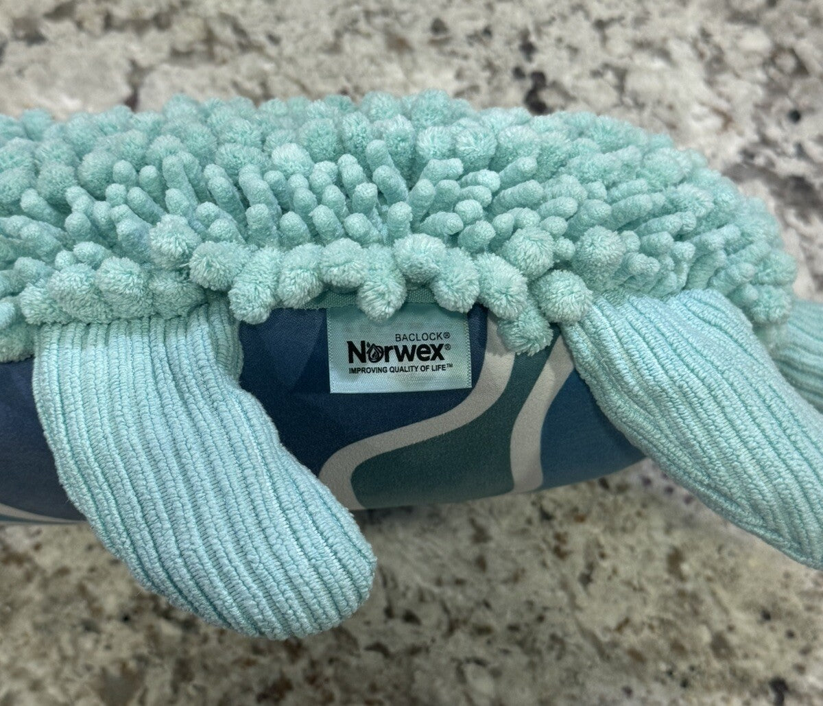 NEW Norwex Pet with a Purpose Chenille Sea Turtle Stuffed Animal with BacLock