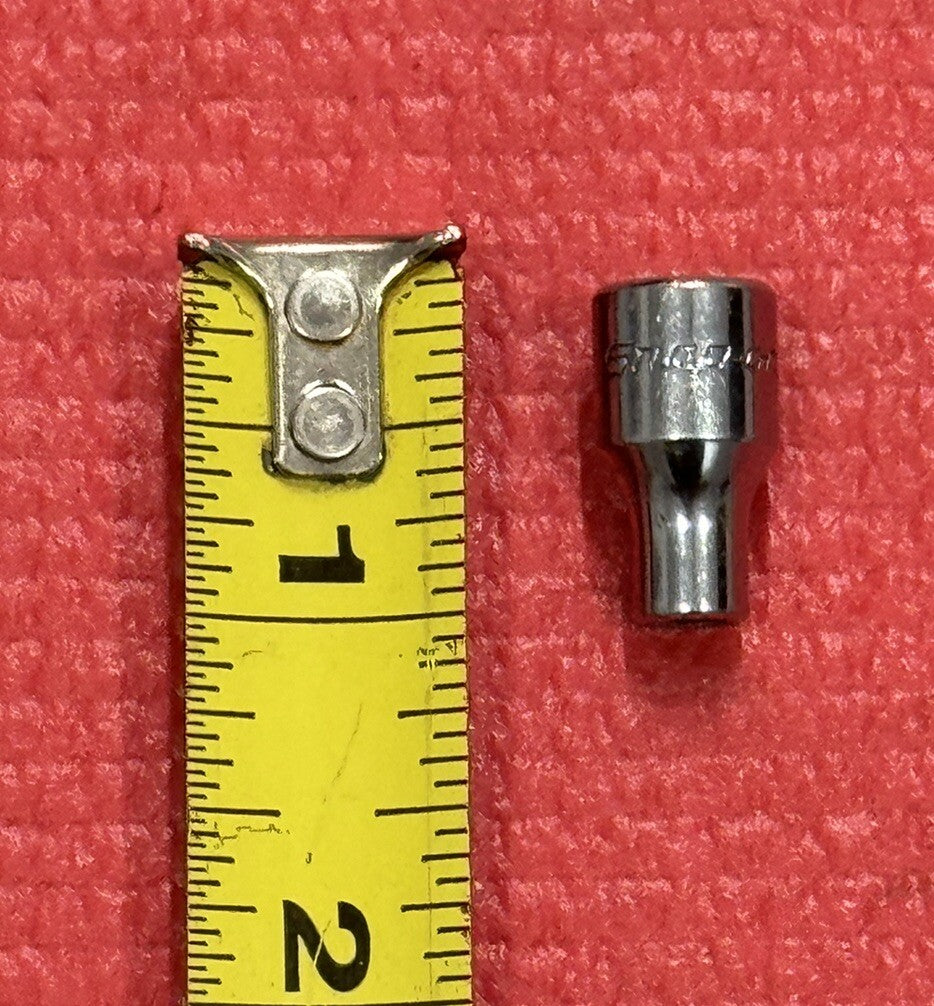 Snap-On Tools TM6 NEW 1/4" Drive SAE 3/16" Flank Drive Shallow Socket 6PT USA
