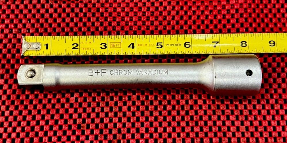 VINTAGE B+F CHROM VANADIUM PROFESSIONAL TOOLS 3/4" Drive 8"INCH LONG EXTENSION
