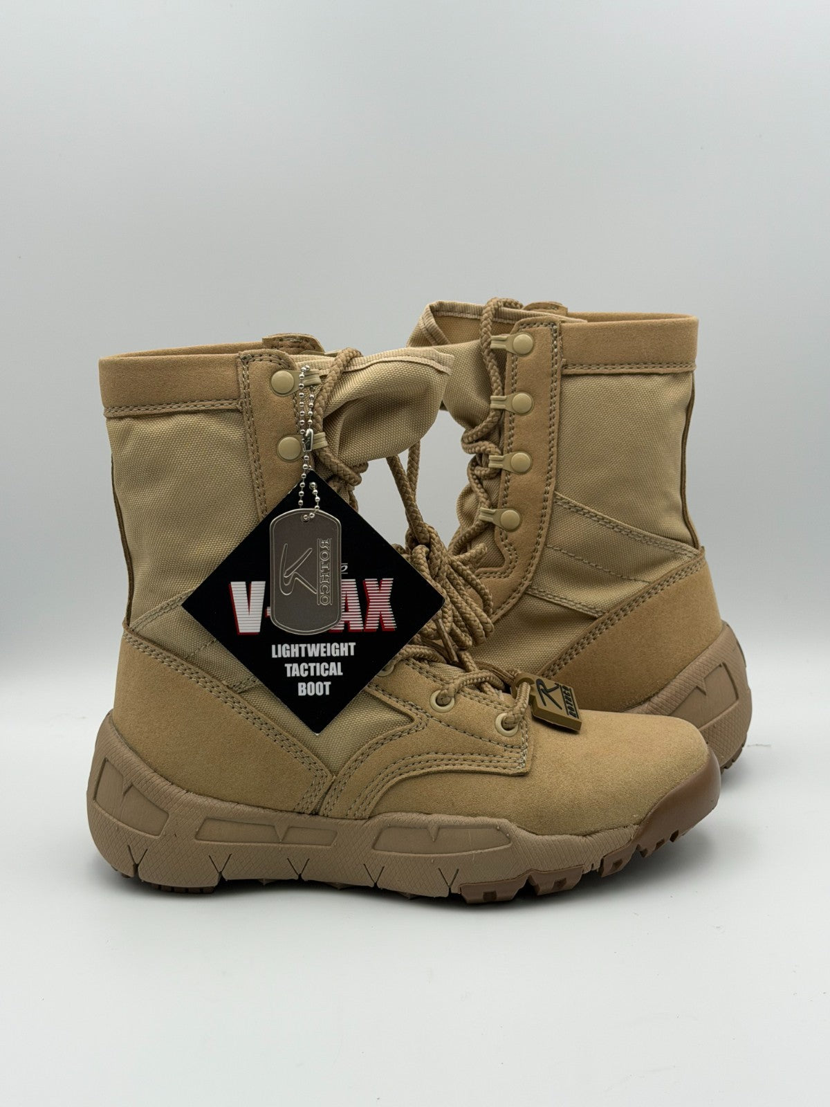 NWT Rothco V-Max Lightweight Tactical Boot Men's 5R Coyote Brown Lace Up Hiking