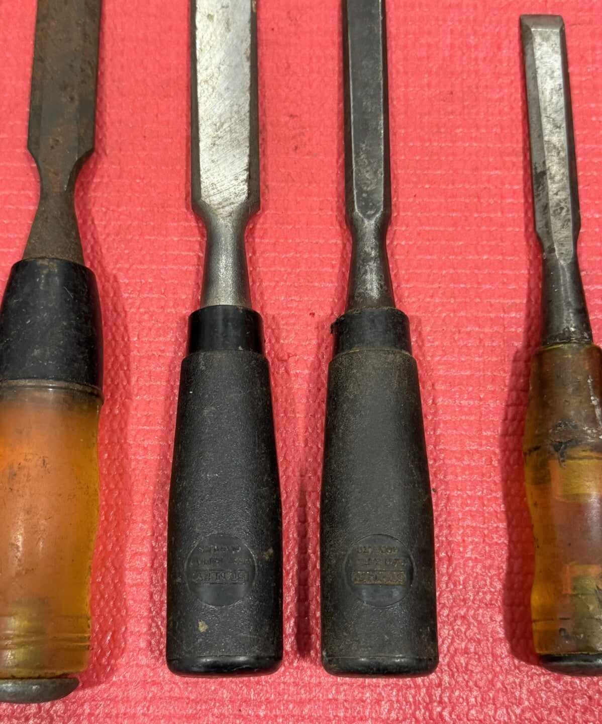 Vintage STANLEY TOOLS 6 PC Set Woodworking Chisel Set
