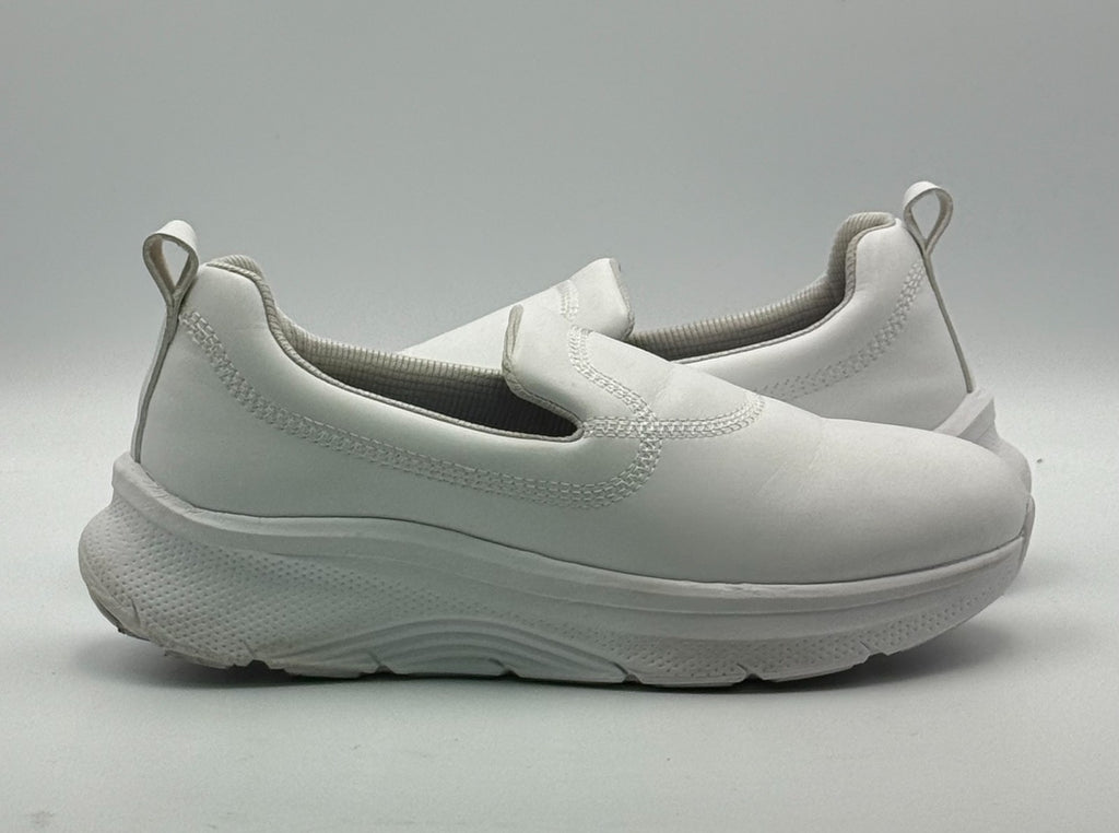 New Hawkwell Slip On Arch Support Nursing Shoes Women's 10 White Leather Low Top