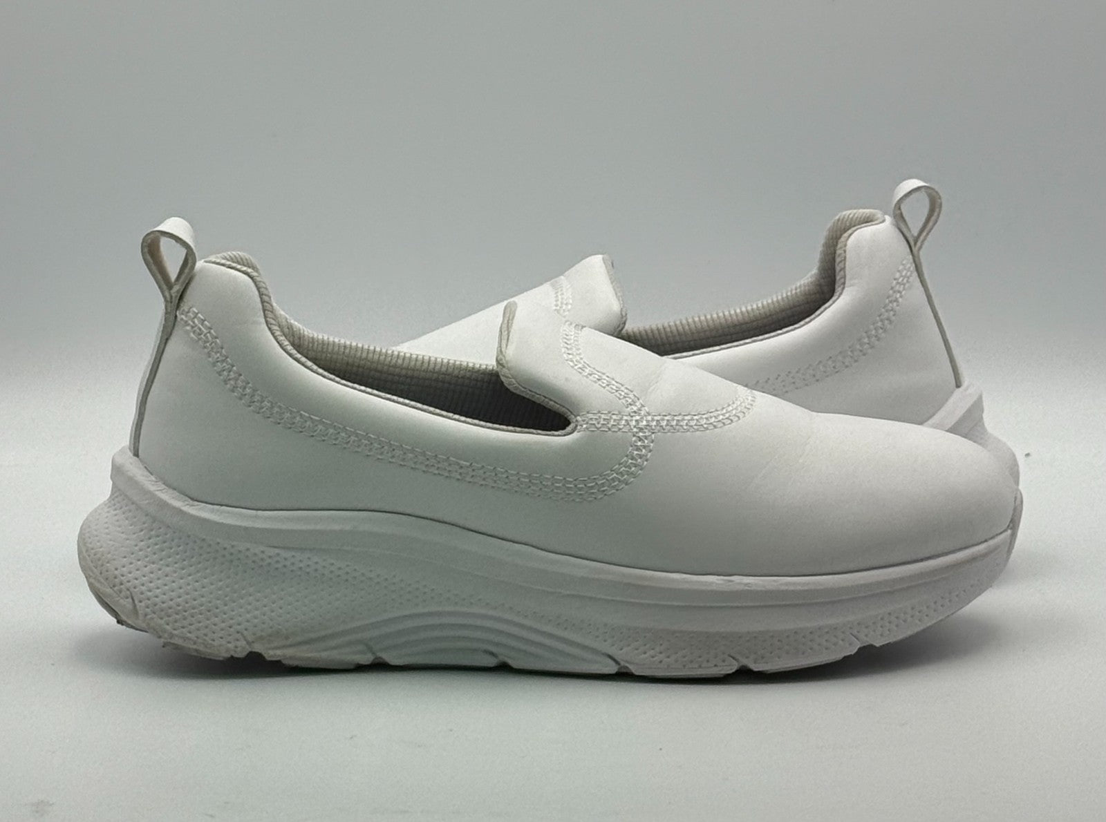 New Hawkwell Slip On Arch Support Nursing Shoes Women's 10 White Leather Low Top