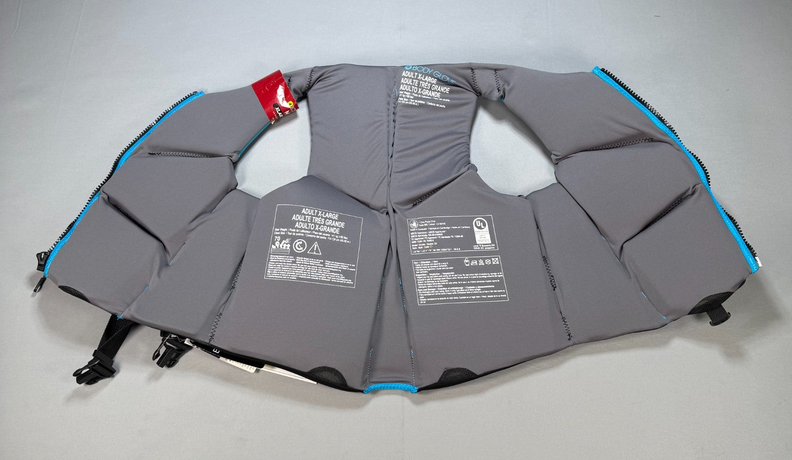 NWT Body Glove Segmented PFD Life Jacket Men's XL Blue & Black Lightweight