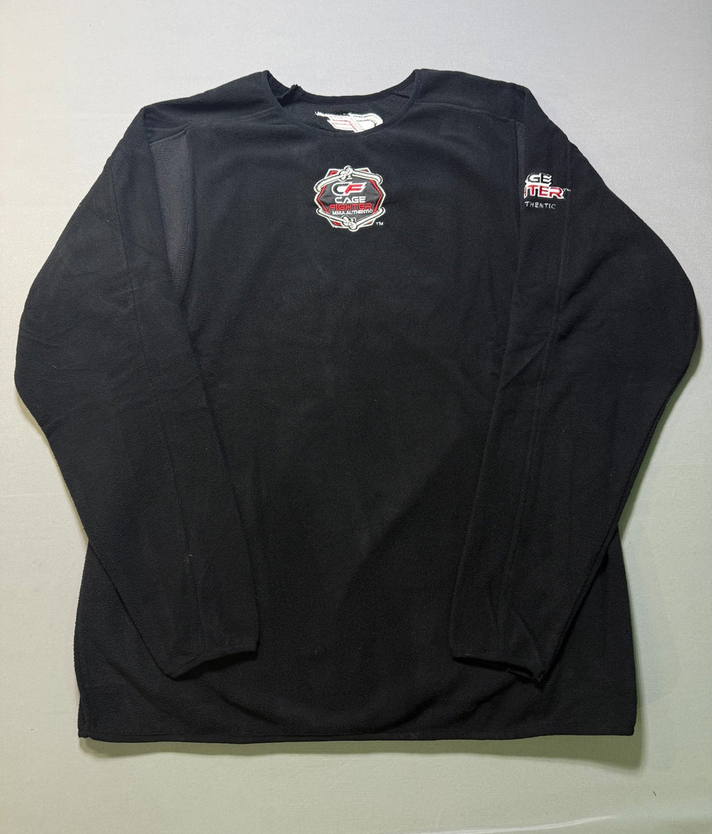 Cage Fighter MMA Authentic Performance Shirt Men's XL Black Long Sleeve Athletic