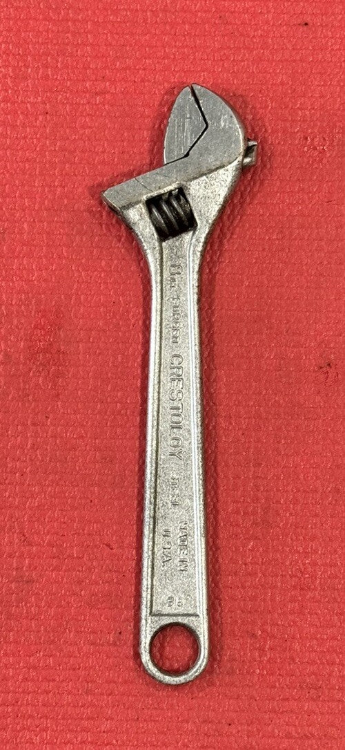 Vintage Crescent 8” Adjustable Wrench Crestoloy Jamestown N.Y. Made in USA
