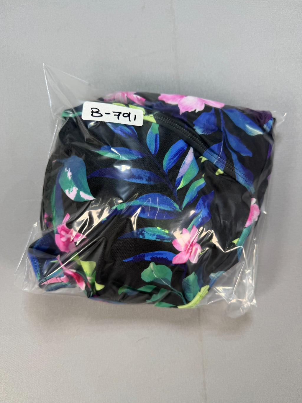 NWT Daci One Piece Swimsuit Women 22W Black Tropical Tummy Control Ruched Floral