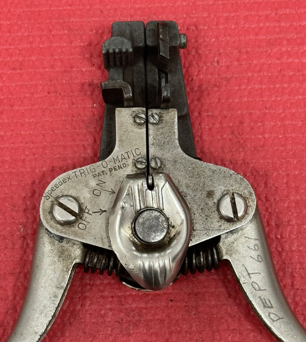 Vintage SPEEDEX Trig-O-Matic Wire Stripper 6W 7W w/ ON-Off Switch Made in USA