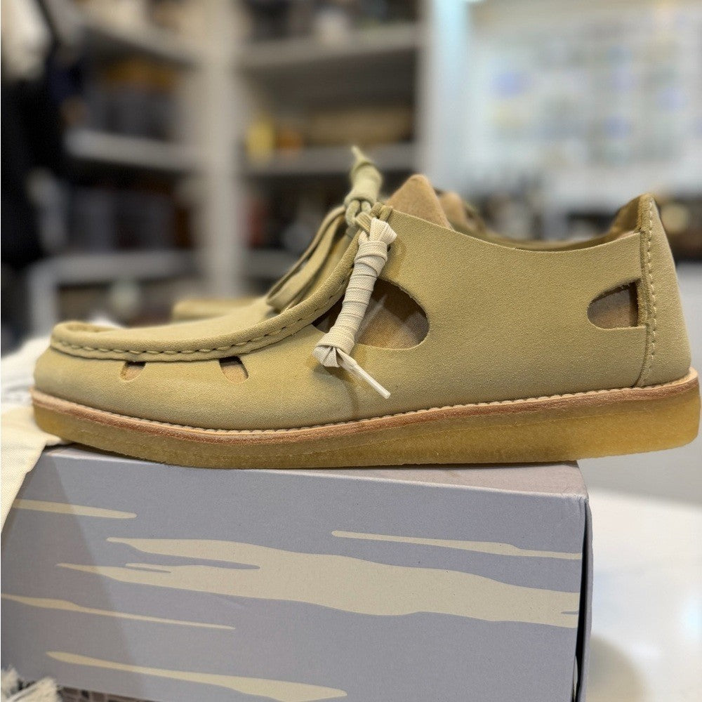 Clarks Brixham Beige Suede Loafers