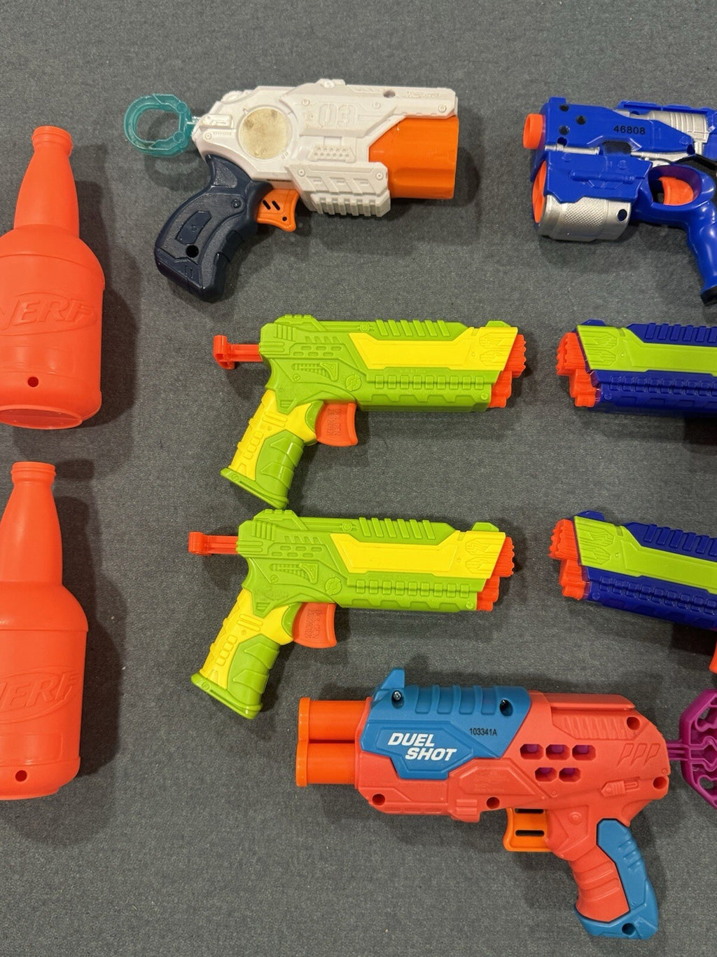 Buzz Bee Toys & Nerf Compatible 7PC Toy Dart Gun & Accessories & Bullets Set