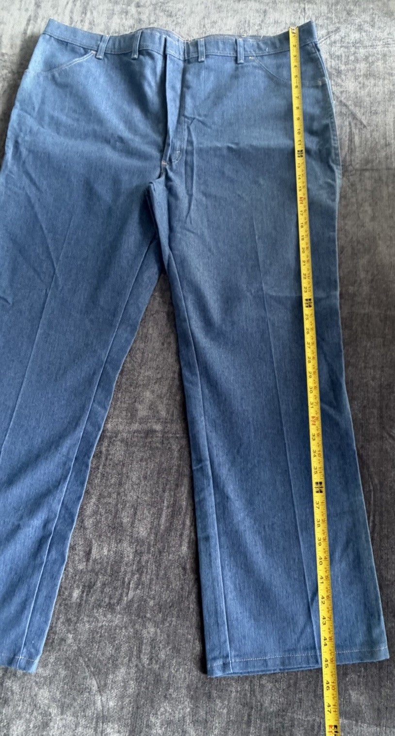 Basic Editions Comfort Action Stretch Men’s 46W X 32L Denim Blue Light Jeans NWT