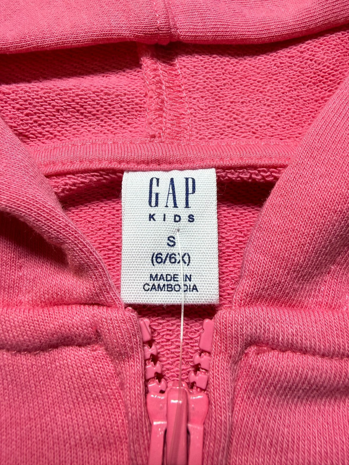 Gap Friendship Bracelet Design Full Zip Hoodie Girls Small (6/6X) Pink Preppy