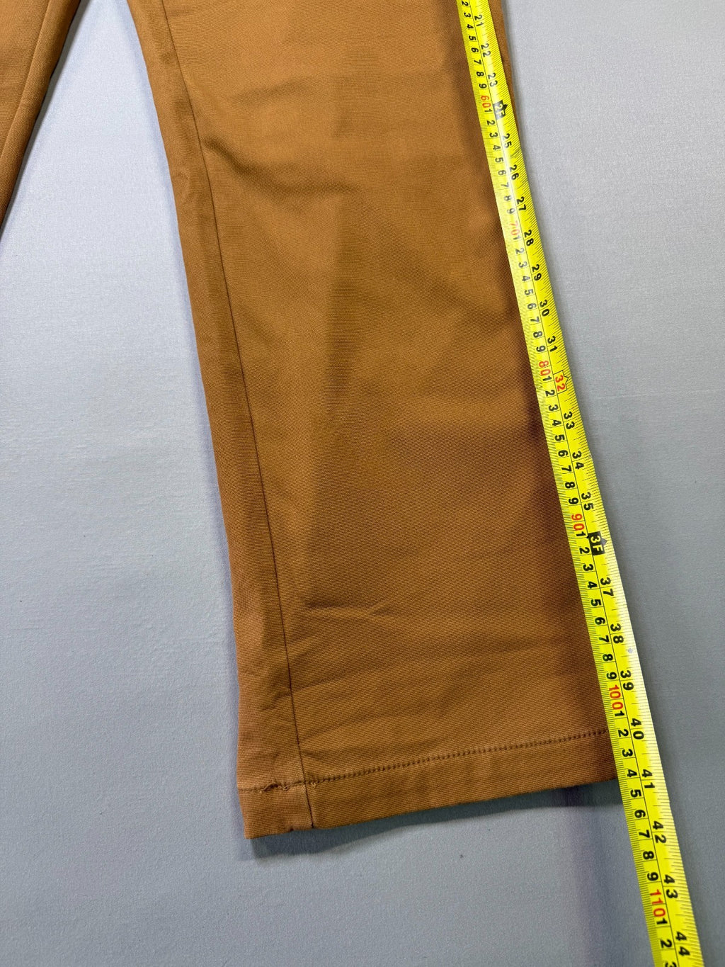 Coleman Work Pants Men's 36X32 Brown Fleece Lined Straight Leg Pockets Pull-On