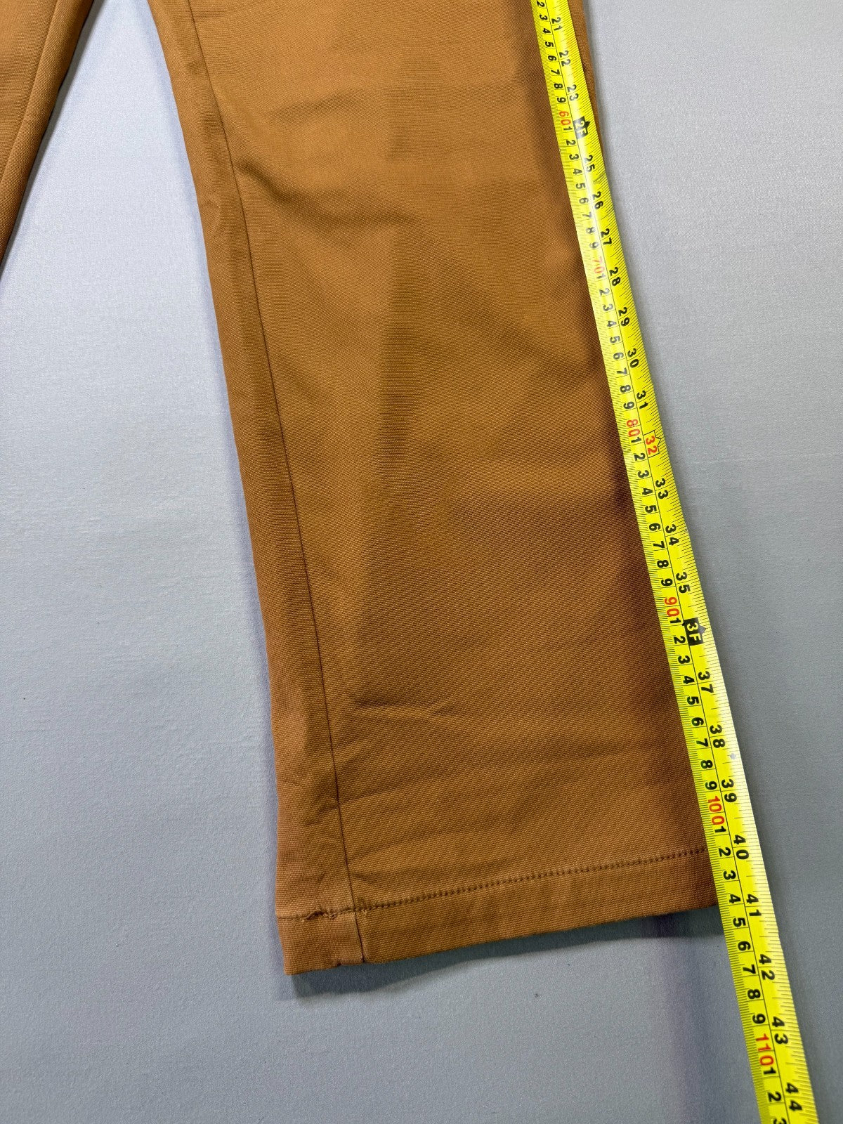 Coleman Work Pants Men's 36X32 Brown Fleece Lined Straight Leg Pockets Pull-On