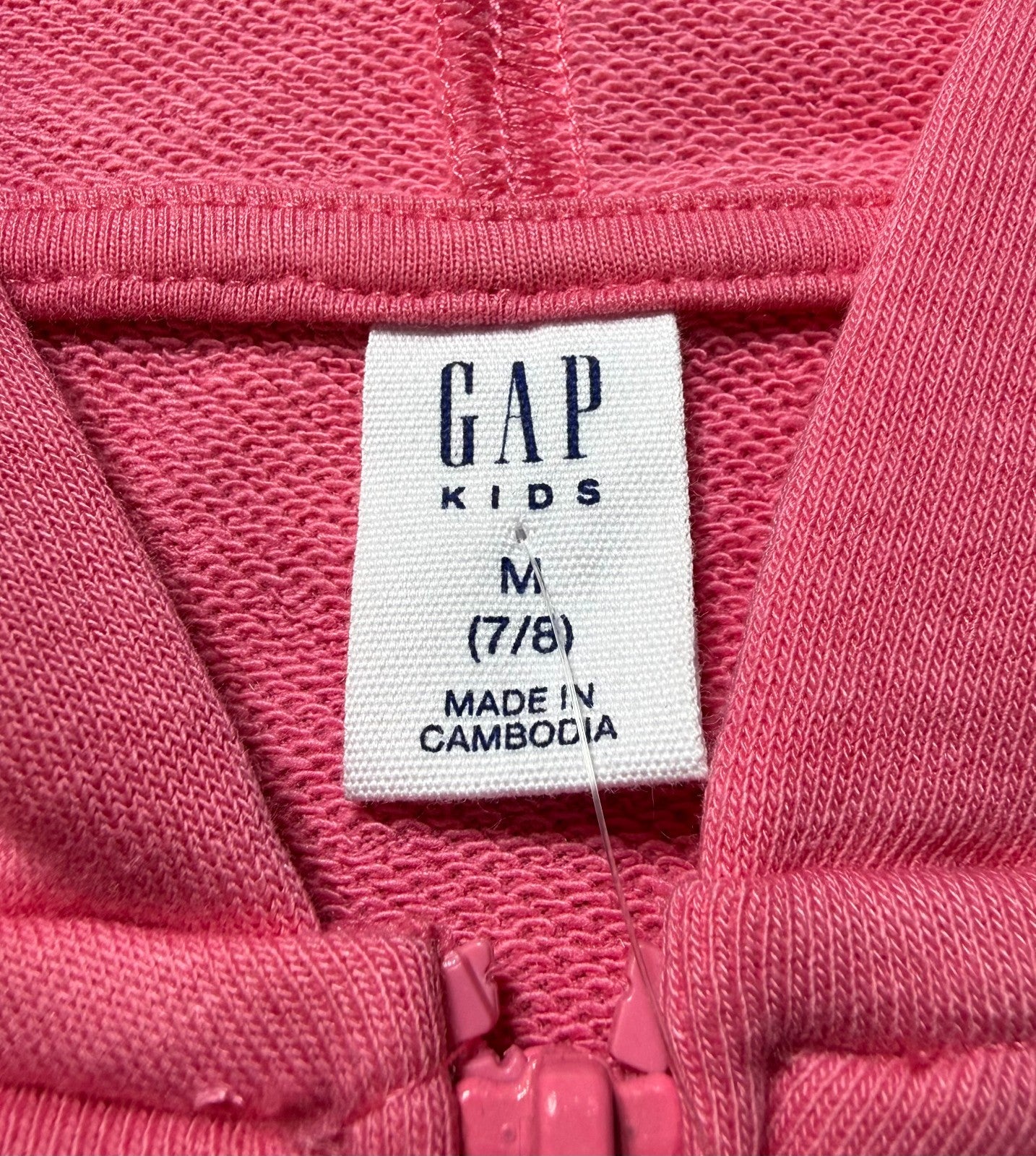 Gap Friendship Bracelet Design Full Zip Hoodie Girls Medium (7/8) Pink Preppy