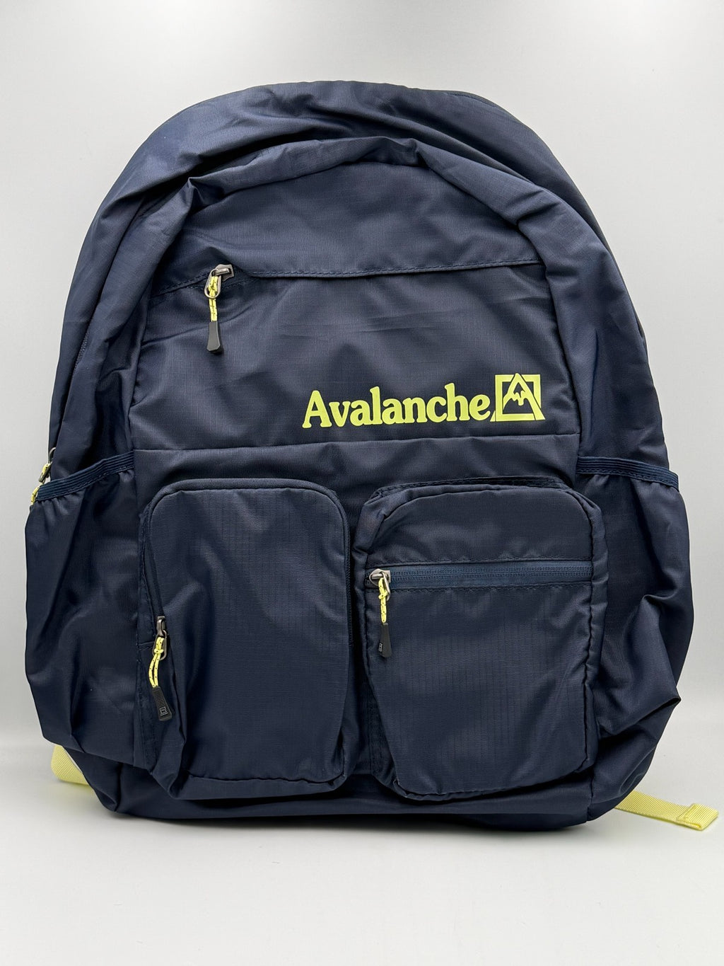 Avalanche Outdoor Supply Co Backpack Black Yellow Hiking Travel School Rucksack