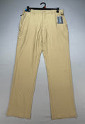 NWT Birdie Bound Straight Leg Pants Mens 34x32 Beige Flat Front Lightweight Golf
