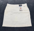 NWT Rafaella Comfort Waistband Skort Women's Large White Front Pockets Stretch