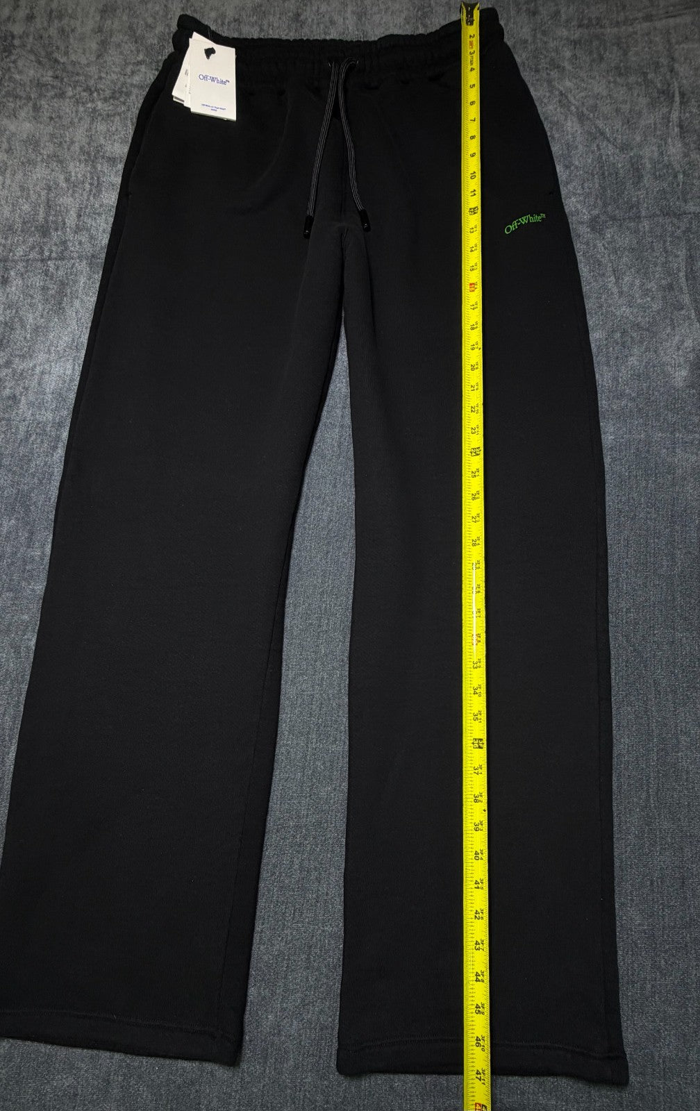NWT Off-White Black Beach Bookish SweatPants Women's X-Large Logo Drawstring
