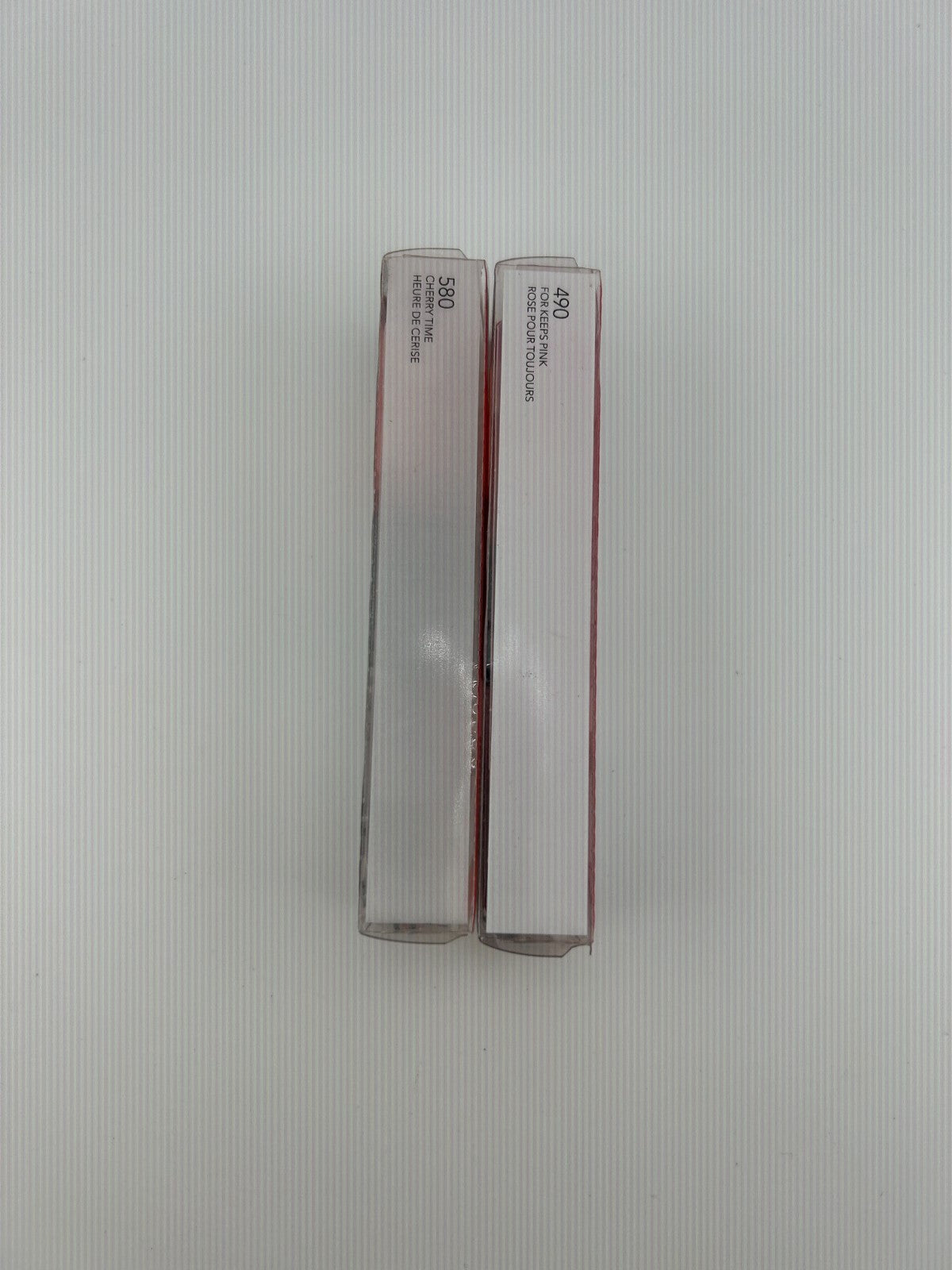 Lot of 2 Revlon ColorStay Overtime Lipcolor #580 Cherry Time #490 For Keeps Pink