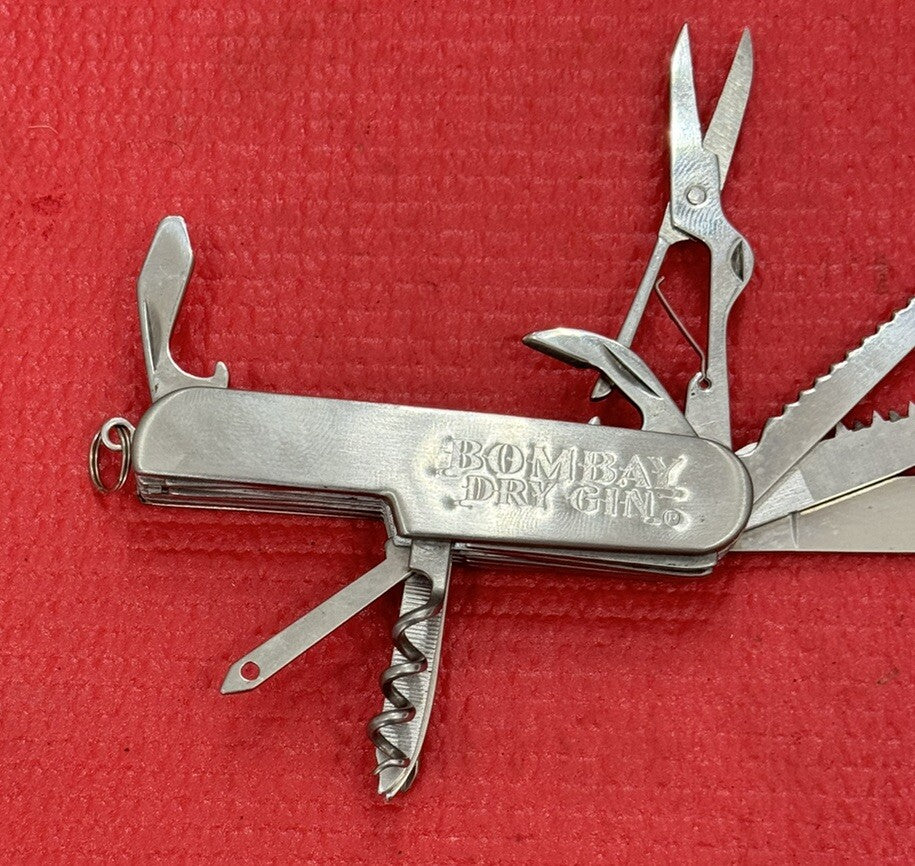 Bombay Dry Gin Stainless Steel Multi Tool Pocket Knife  NEW