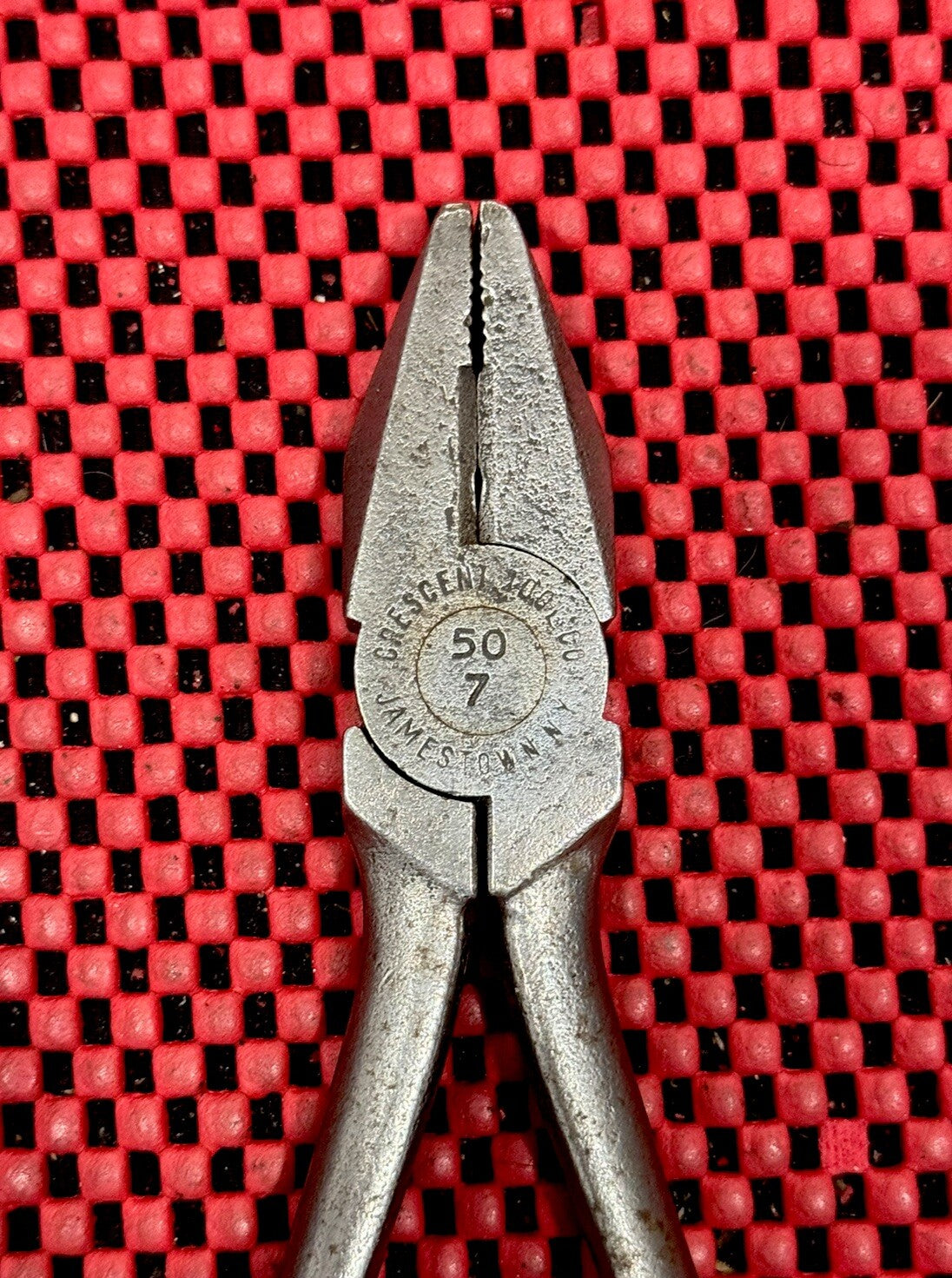 Vintage Crescent Tools 50-7 - 7-1/4" Lineman's Pliers Tool Jamestown NY USA