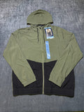 NWT Reebok Training Jacket Men's Large Green Black Classic Windbreaker Full Zip