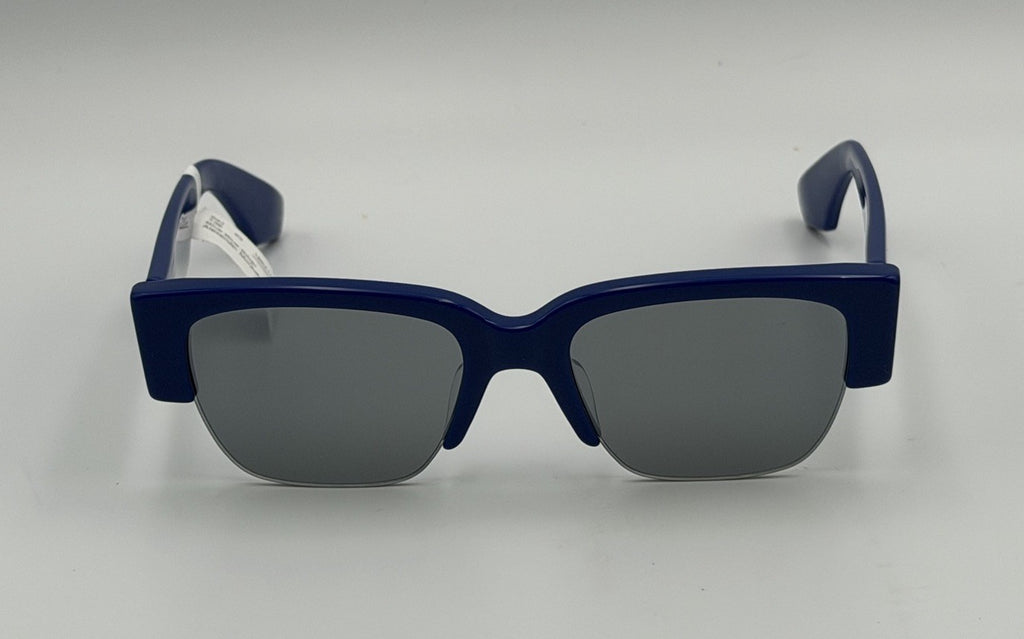 Alexander McQueen 76000236 Blue Rectangular Sunglasses Bold Logo Unisex Italy