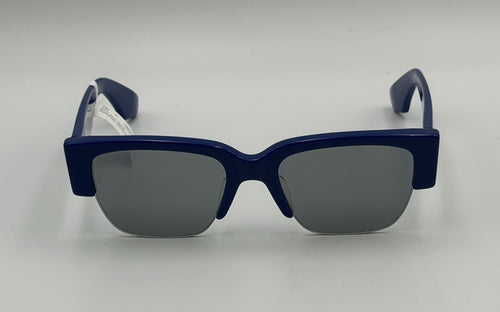 Alexander McQueen 76000236 Blue Rectangular Sunglasses Bold Logo Unisex Italy