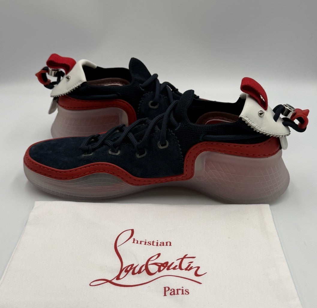 Christian Louboutin Arpoador Donna Suede Mesh Flat Sneakers Size 41.5 EU; 8.5 US