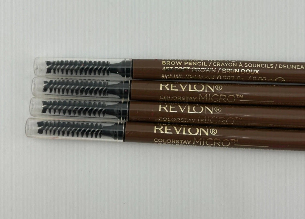 Lot of 4 Revlon Colorstay Long Lasting Natural Micro Brow Pencil #453 Soft Brown