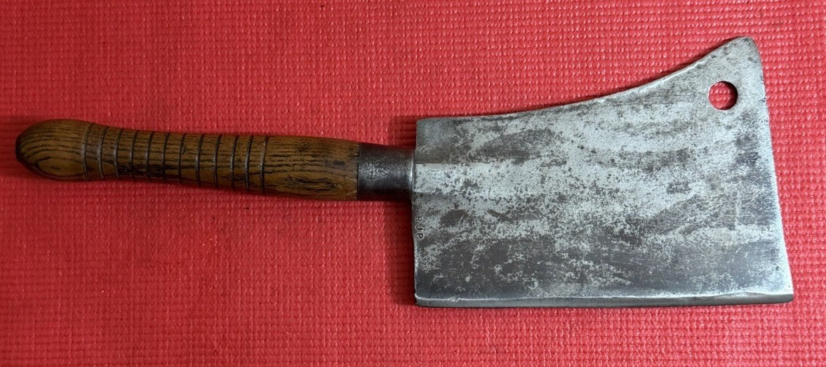 Antique Cast Steel WM. Beatty & Son Meat Cleaver 8" Blade Chester PA.