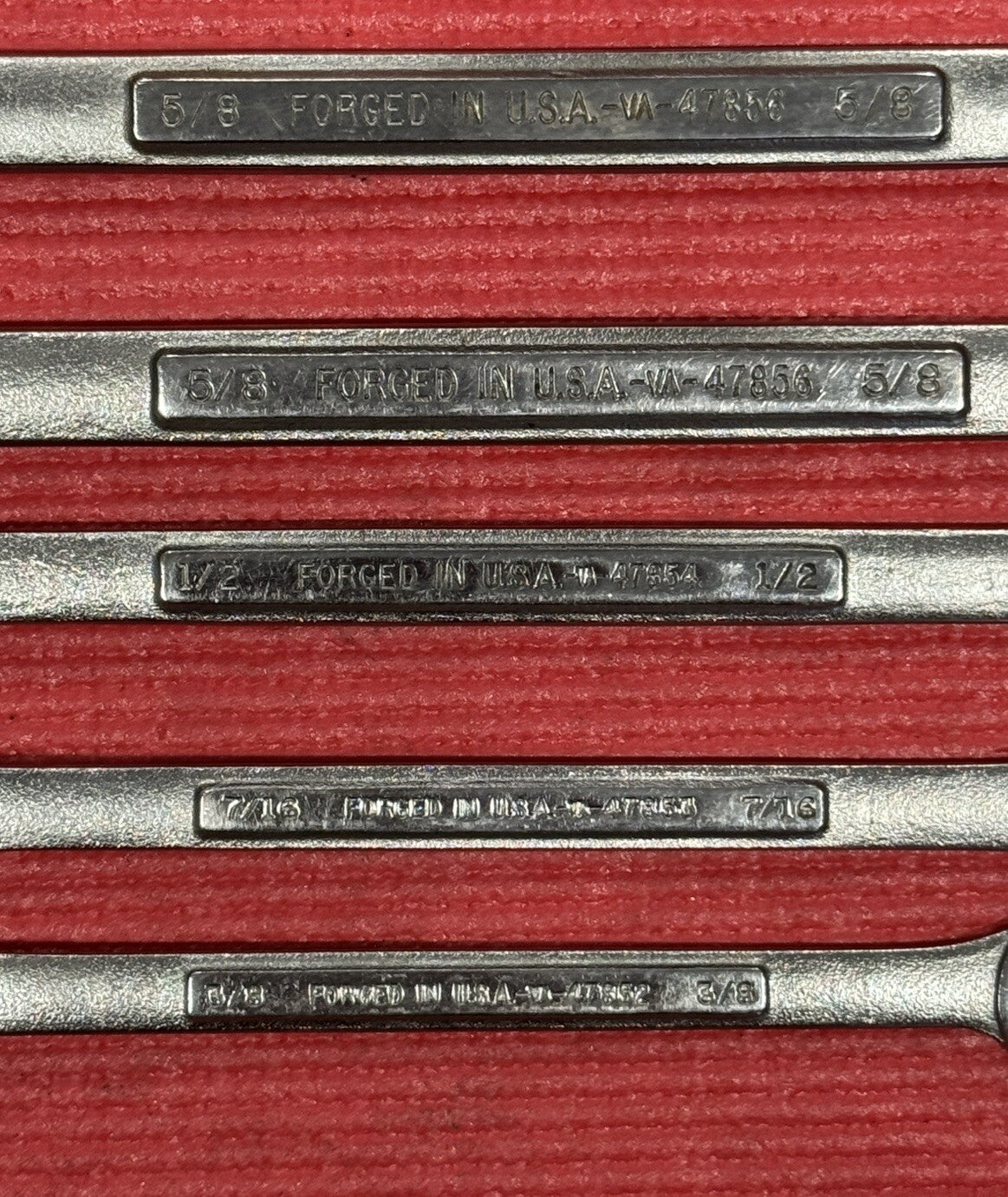 Craftsman 5pc Set SAE Combination Speed Wrench Set VA Series Made In USA