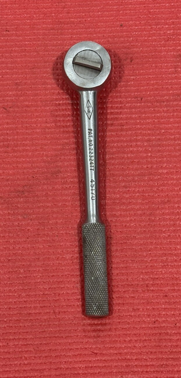 SK Tools 45170 3/8'' Drive Knurled Handle Ratchet Diamond Logo USA