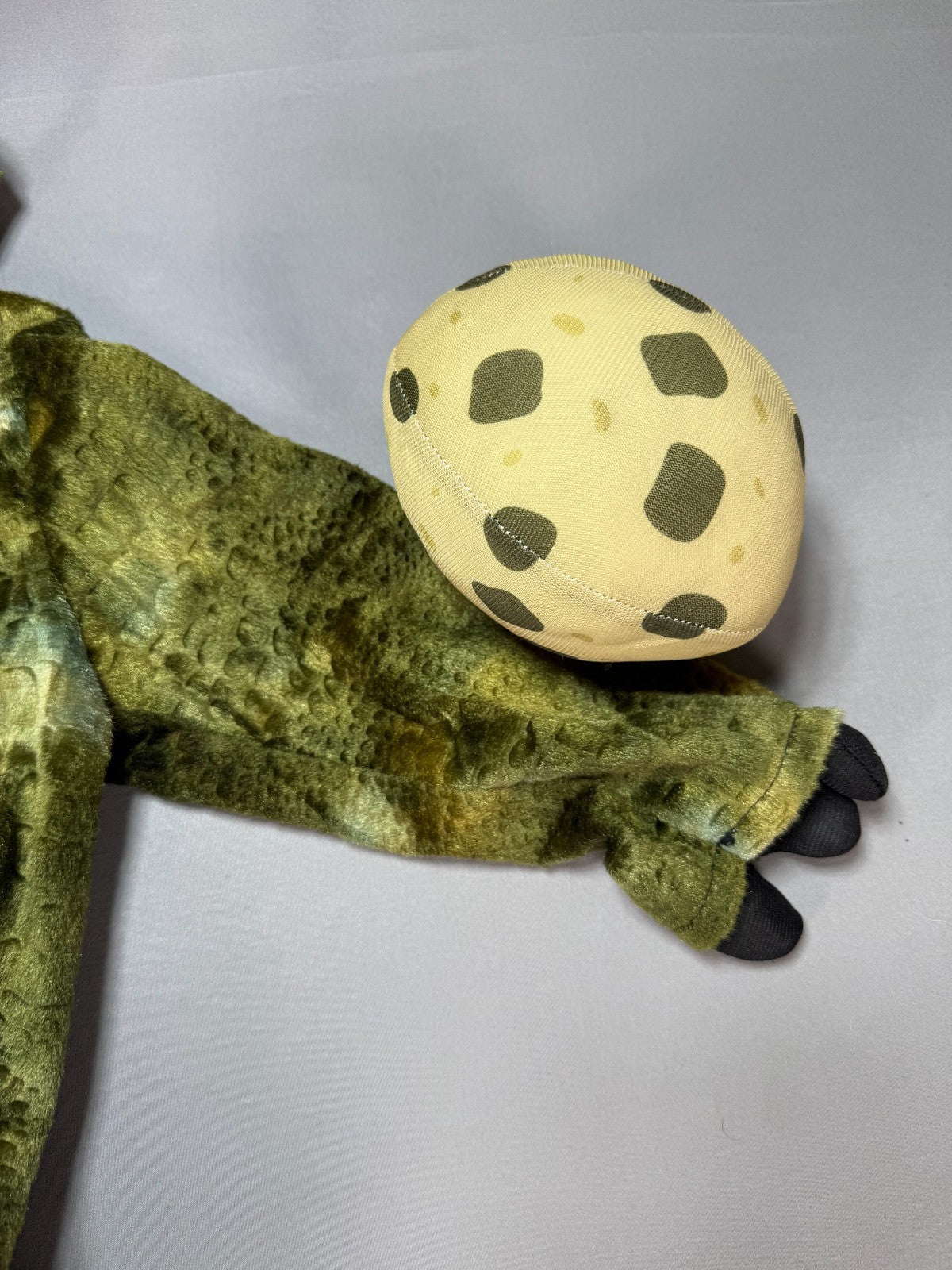 New Spooktacular Creations Dinosaur Costume Toddler 3T Green T-Rex Plush Toy Egg