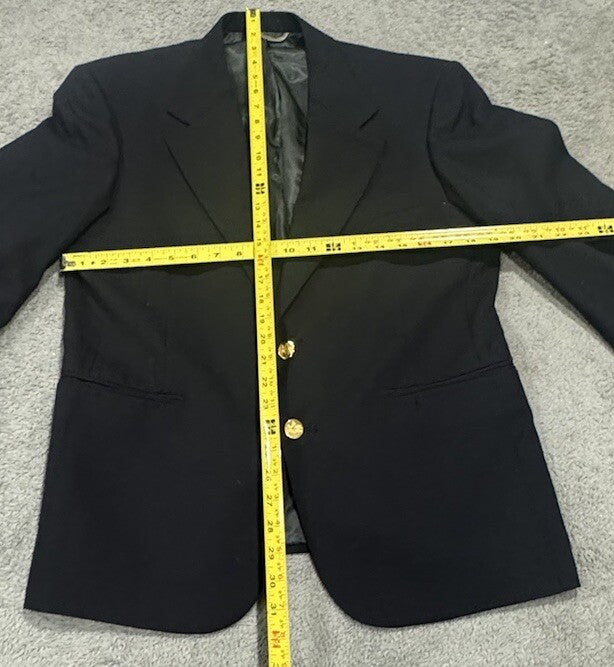 STAFFORD EXECUTIVE SPORT COAT MENS 40S BRONZE METAL BUTTON BLAZER SUIT JACKET