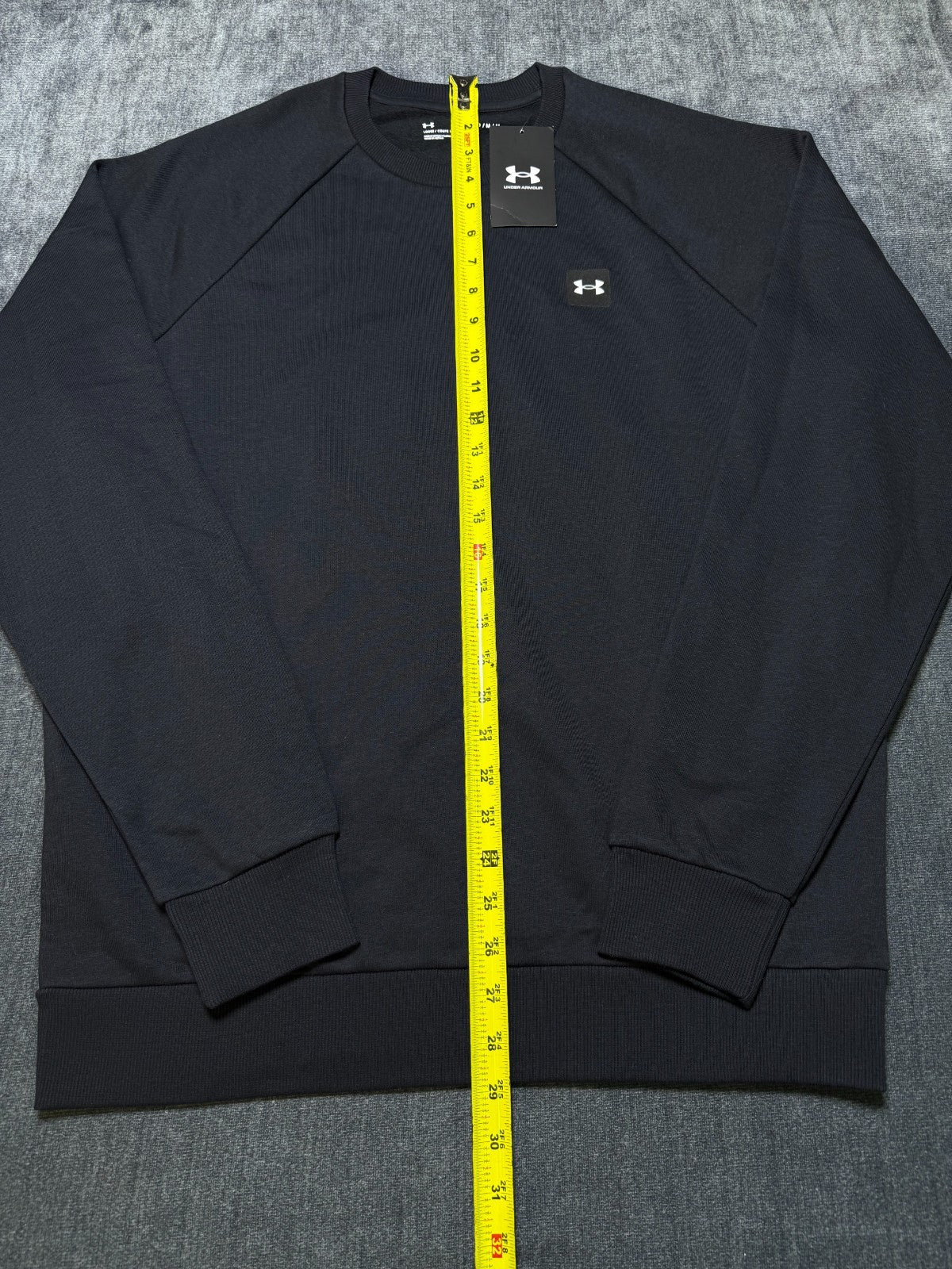 NWT Under Armour Rival Fleece Crew Sweatshirt Men's Medium Black Casual Pullover