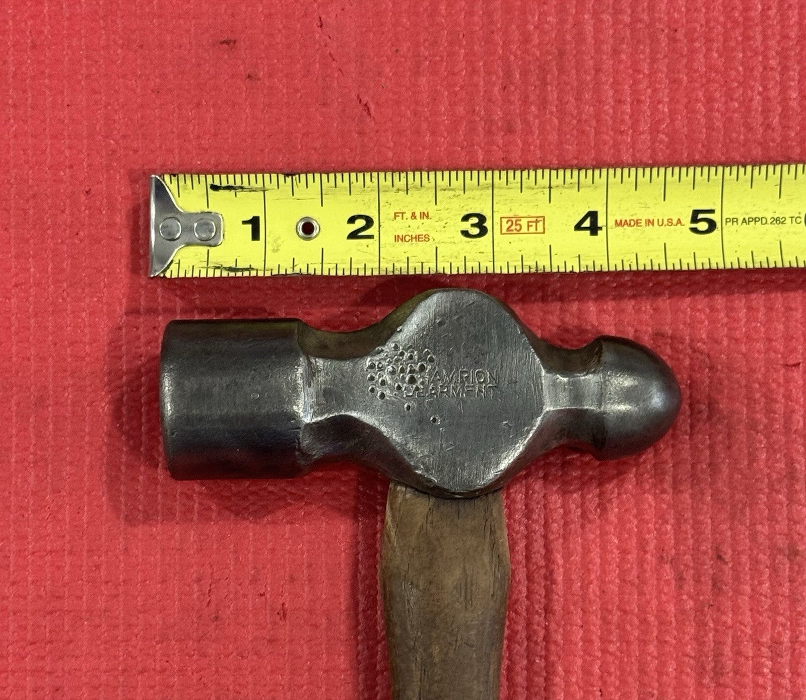 Vintage Champion DeArment 14" Ball Peen Hammer Made In USA