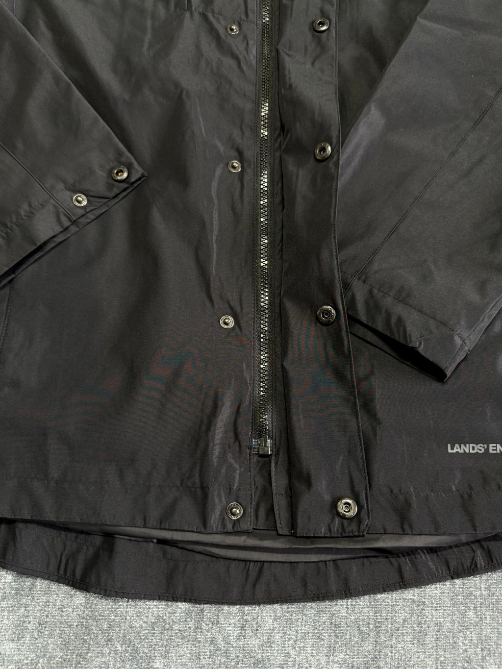 NWT Lands' End All-Weather 3-in-1 Jacket Men's Medium Black Full-Zip Hooded