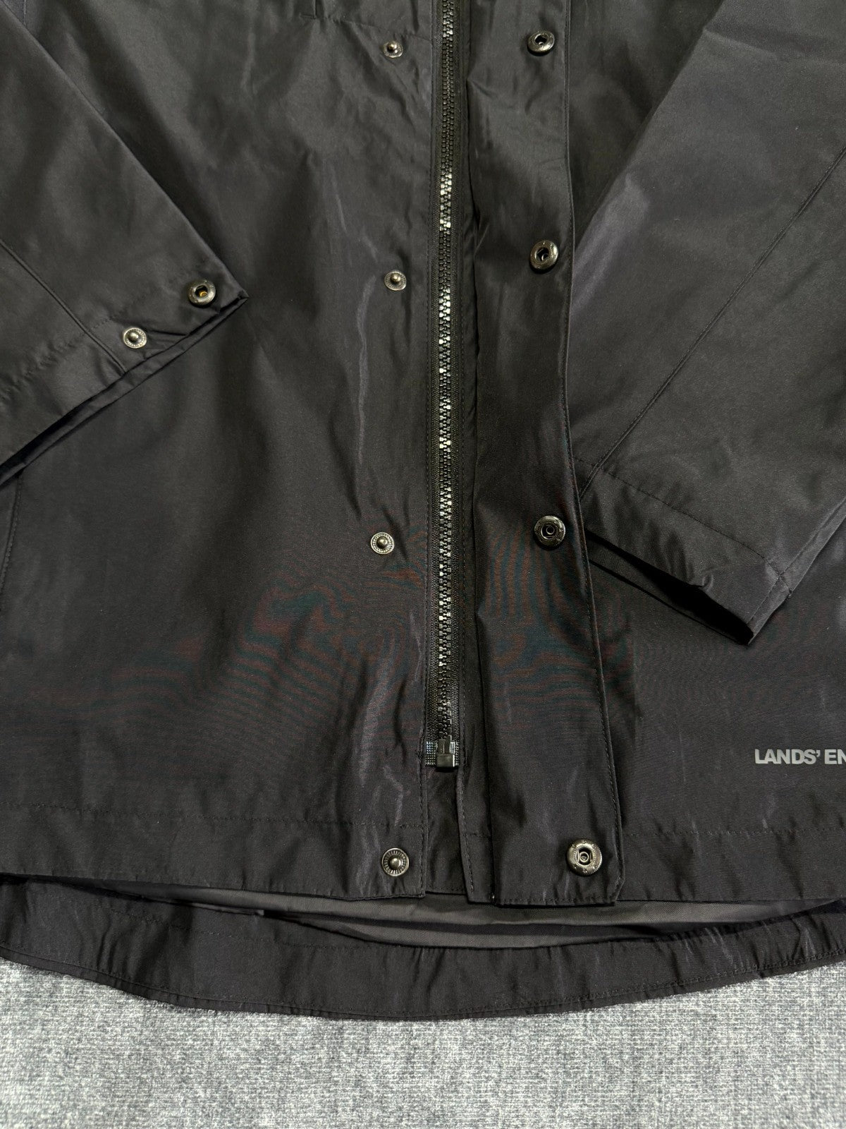 NWT Lands' End All-Weather 3-in-1 Jacket Men's Medium Black Full-Zip Hooded