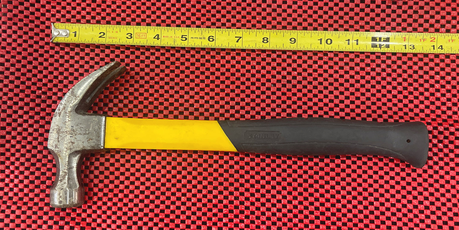 Stanley Curved Claw Fiberglass Nail Hammer Yellow/Black 16 Oz.