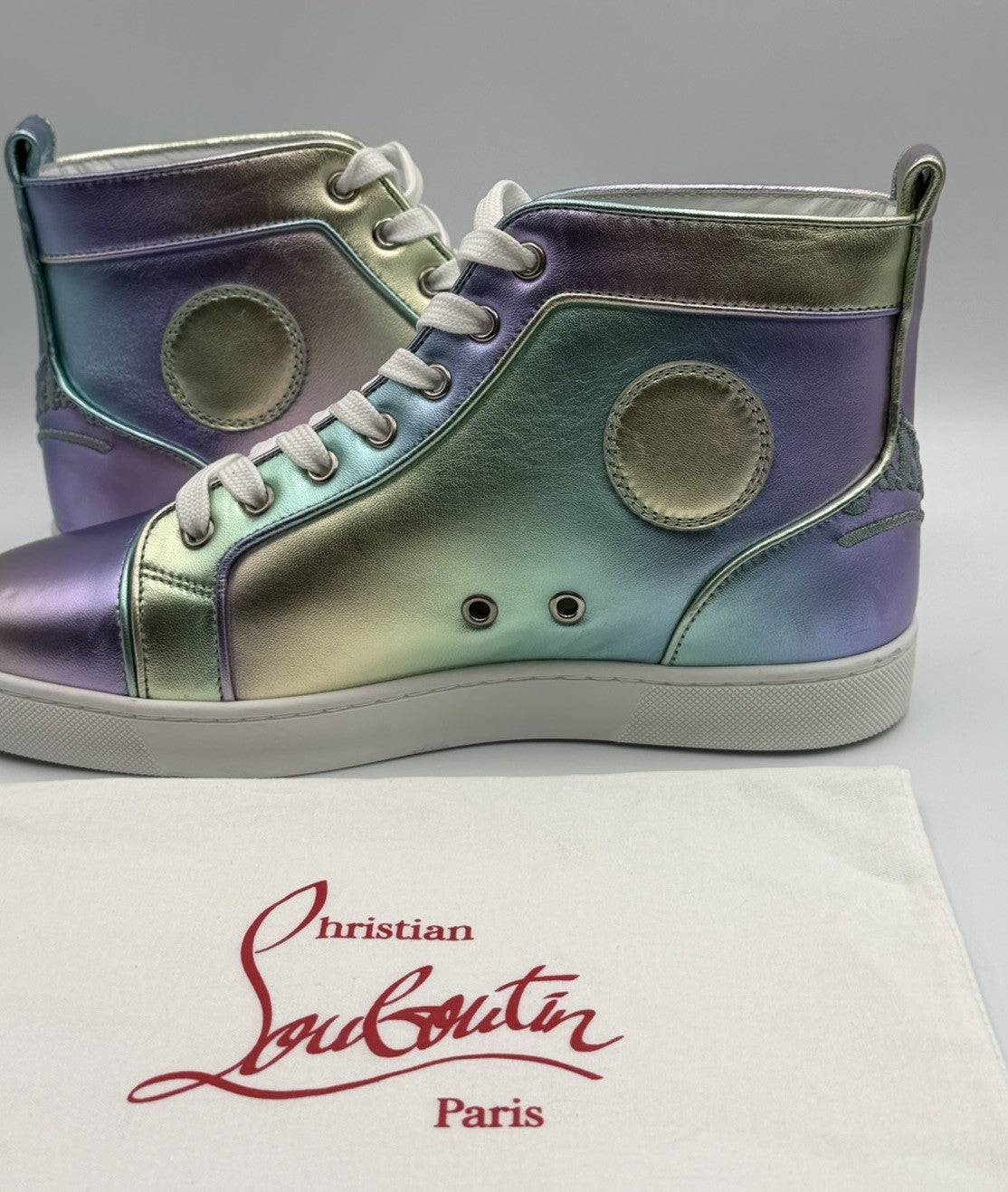 Christian Louboutin Fun Louis Flat Nappa Leather High Sneakers Size 40 EU | 9 US